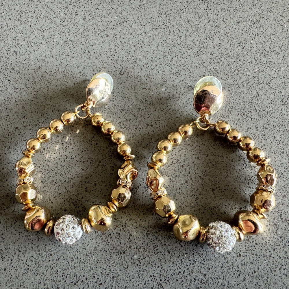 Lilly Pulitzer Bead Teardrop Earrings (Gold)